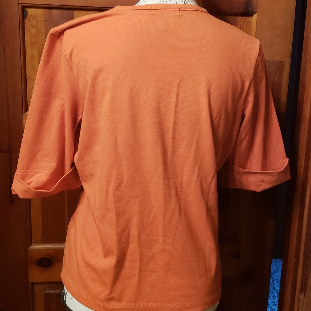 💜3/$10💜Eddie Bauer"Nice orange shirt for fall - Picture 4 of 5